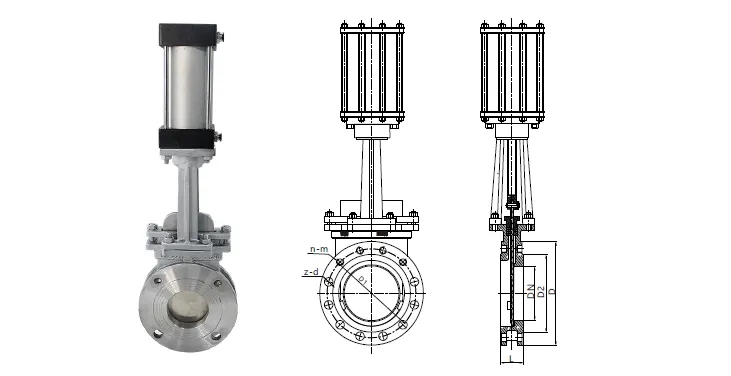 Pneumatic Knife Gate Control Valve